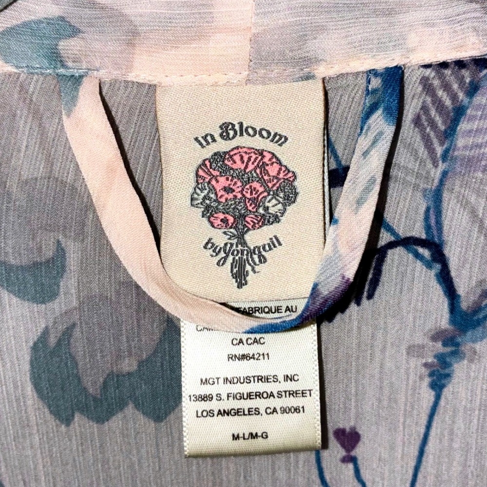 In Bloom by Jonquil Sheer Floral Midi Robe Women Size M/L (NO BELT)‎ - Picture 3 of 9